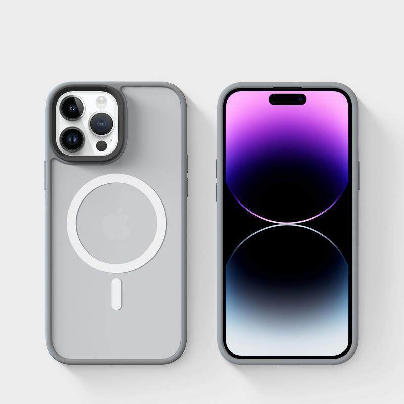 苹果iPhone15promax手机壳适用于14mp肤感磨砂透明保护套13磁吸充电壳12时尚高级感15plus全包减震防摔保护壳