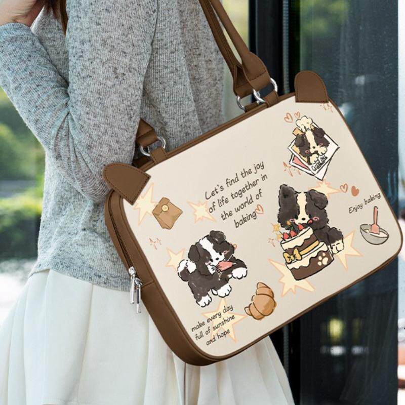 适用于apple苹果macbook笔记本电脑包air13.6英寸女士单肩包pro16拉杆式13.3可爱卡通M4大容量防水抗震收纳袋