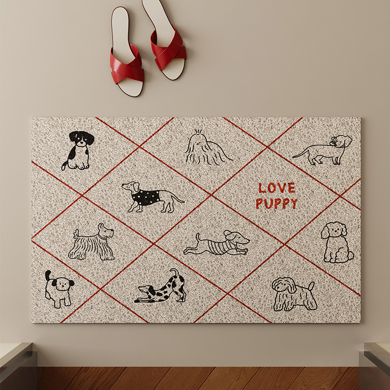 帕皮乐园入户门丝圈地垫家用脚垫玄关垫门口进门地毯可裁剪免打理