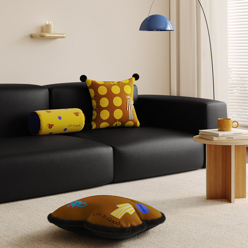 午后茶事高级中古秋冬客厅沙发抱枕枕套家用耐脏车载靠枕腰枕枕芯