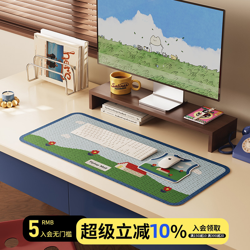 韩系可爱超大号防水办公室鼠标垫