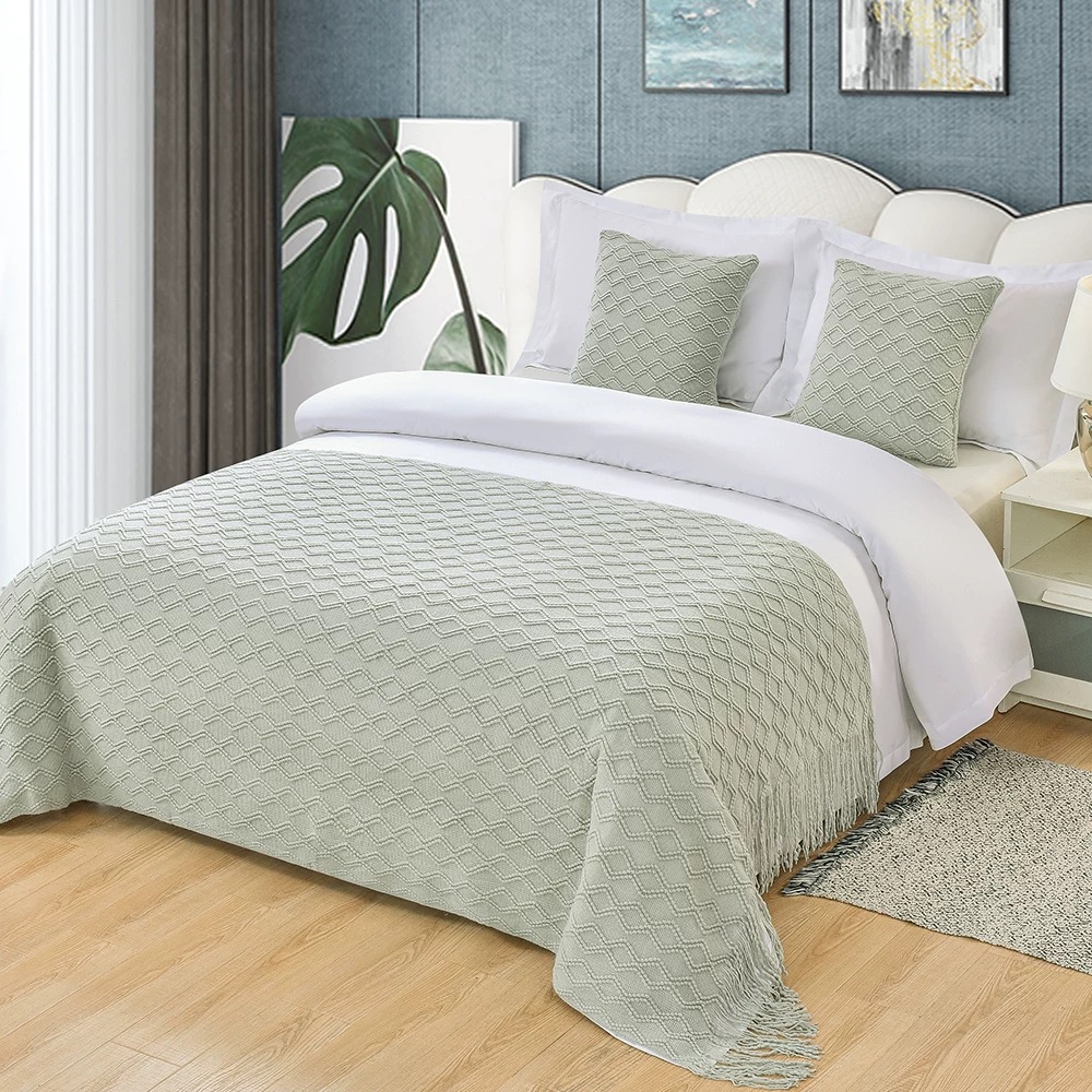 双菱格酒店床尾巾民宿宾馆床盖