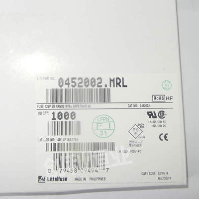 原装 1808 LF T 2A 0451002 0452002.MRL 贴片快断慢断陶瓷保险丝