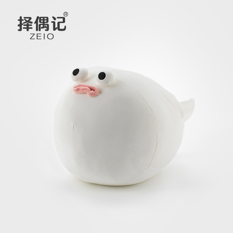 ZEIO择偶记河豚抱枕丑萌香肠嘴玩偶公仔搞怪沙雕创意毛绒玩具娃娃
