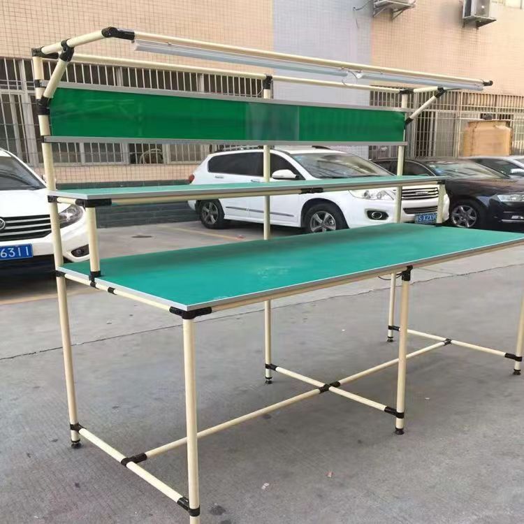 厂销精益管防静电工作台流水线生产线组装工装板车间镀锌qc线棒i.