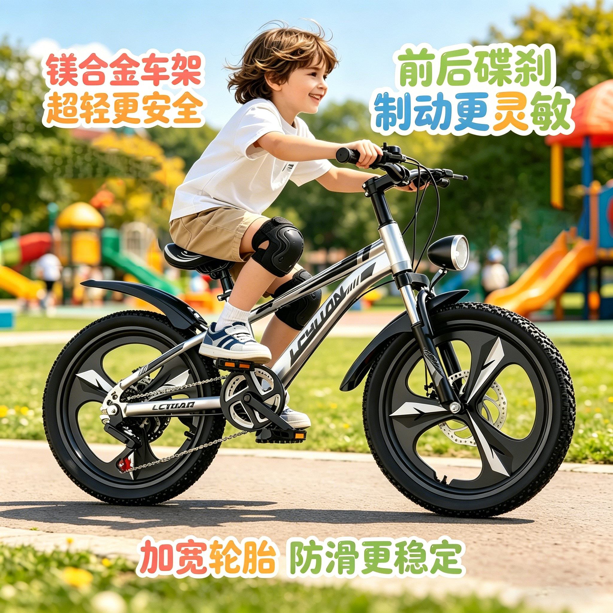 中大童儿童自行车变速山地车男童女孩初中生小学生碟刹单车6-15岁