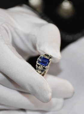 男女通款925银中性风复古戒指