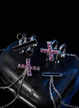 斑sama原创设计款动漫二次元加减乘除耳骨夹耳线生日礼物个性耳线