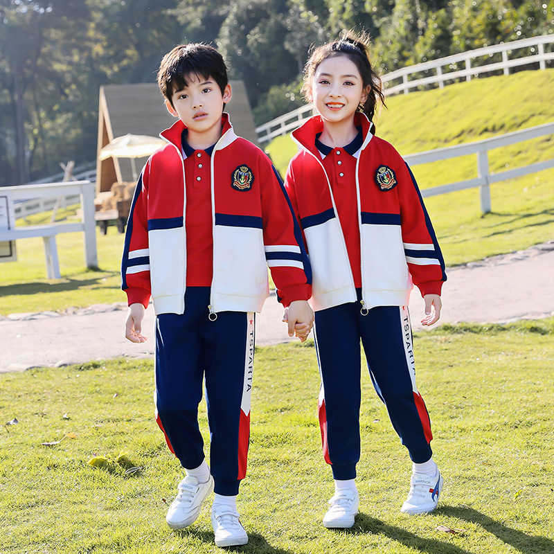 校服小学生春秋套装一年级儿童运动服英伦风班服三件套幼儿园园服