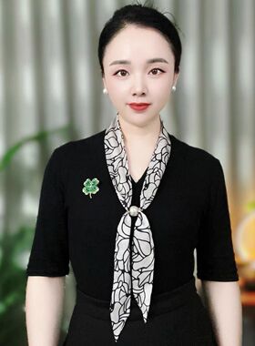 春夏新款女士贝珠长条丝巾项链