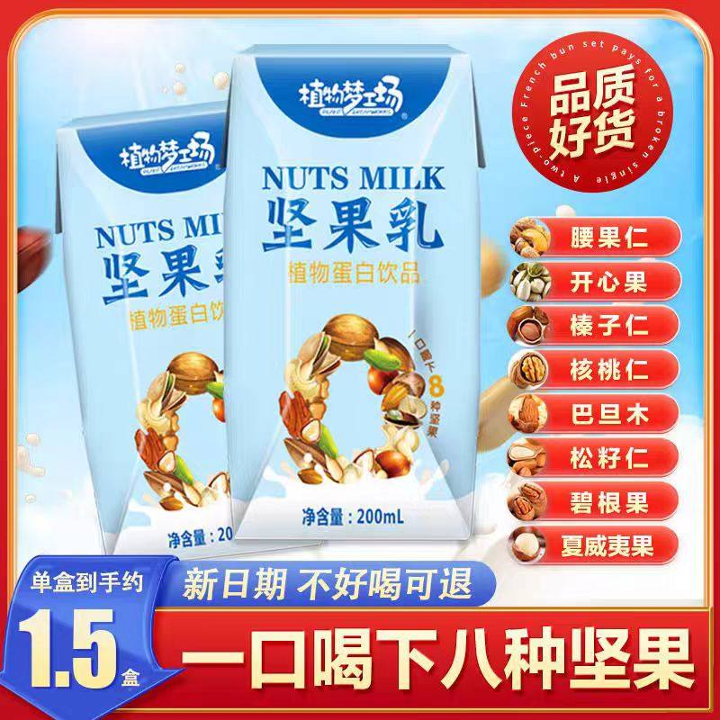 厂家直发坚果乳植物核桃花生蛋白饮品混合八种坚果一整箱休闲饮料