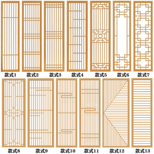 新中式实木屏风隔断客厅玄关格栅