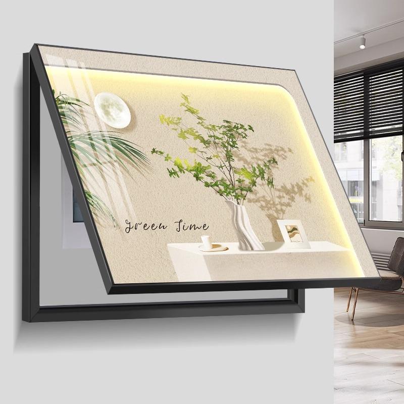 北欧电表箱装饰画免打孔小清新配电箱电闸箱遮挡挂画餐厅绿植壁画图片