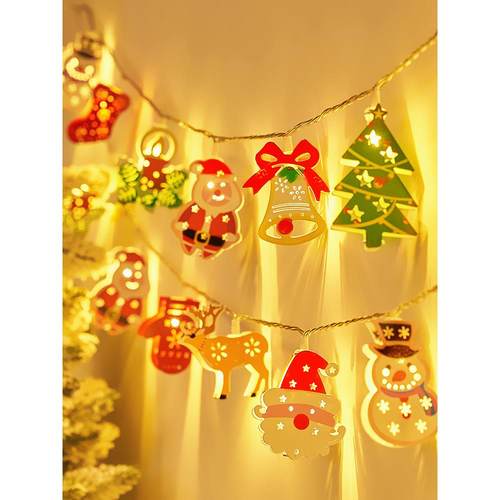 圣诞节装饰品圣诞树挂灯氛围灯彩灯星星装饰灯串道具摆件场景布置