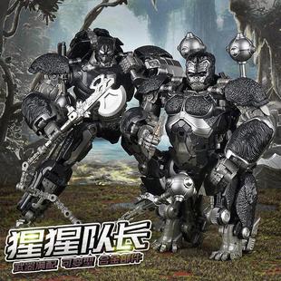 变形7电影金刚超能黑猩猩队长复刻版合金手办勇士模型儿童玩具男6