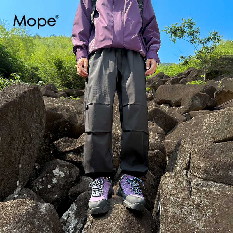 MOPE美式休闲裤子男秋季2025新款宽松束脚工装裤
