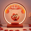 结婚长明灯新婚庆台灯婚房装 饰床头灯陪嫁送新人礼物红色一对喜灯