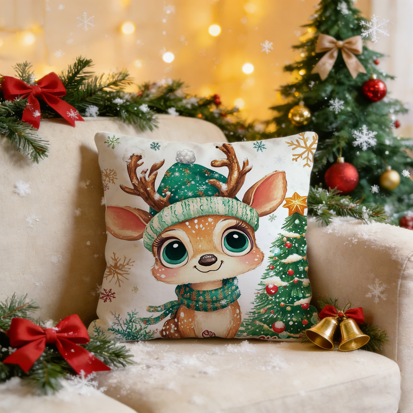 圣诞ins风可爱卡通抱枕