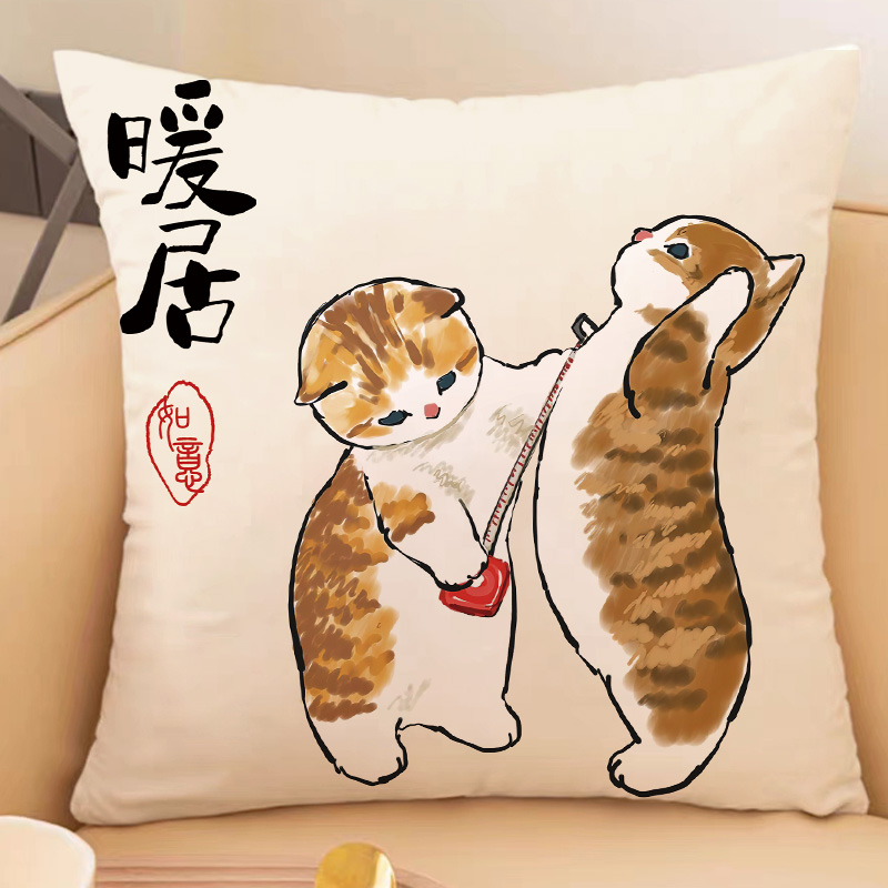 新中式沙发客厅抱枕样板间靠枕办公室午睡靠背汽车用抱枕套套定制