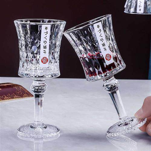 高档水晶玻璃红酒杯法式轻奢风家用客厅葡萄酒杯杯高脚杯酒具套装