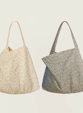 SecondMoon日本纯棉彩色印花夏日碎花帆布包