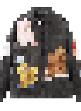 DN高端定制休闲风小熊刺绣外套女宽松翻领复古少女风短外套