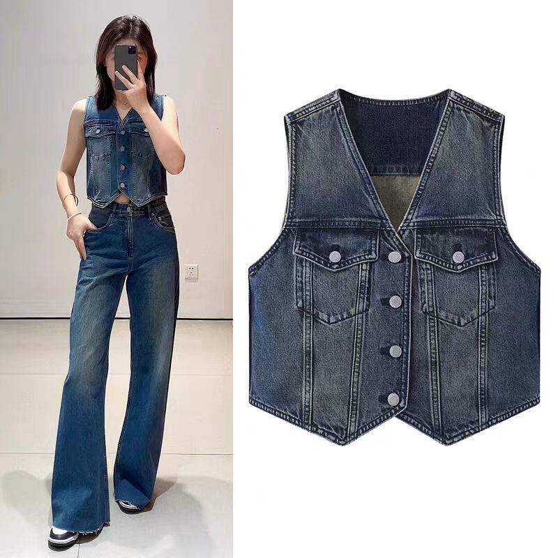 DN高端定制复古高腰阔腿牛仔裤女宽松显瘦百搭长裤2026春季新款