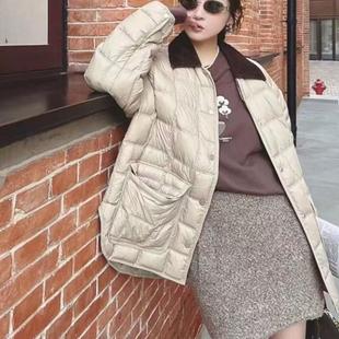 羽绒服女 复古简约百搭宽松保暖翻领长袖 DN高端定制2025冬新款 时尚