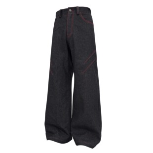 男25SS宽松休闲cleanfit直筒百搭长裤 弯刀裤 复古水洗线条阔版 美式