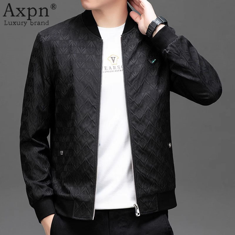 高端薄款夹克男士2025年秋季新款外套时尚休闲黑色棒球领服休闲