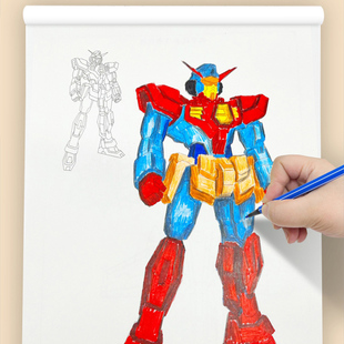 漫画入门手绘描摹本动漫线稿3 9岁儿童画画卡通素描临摹绘画本