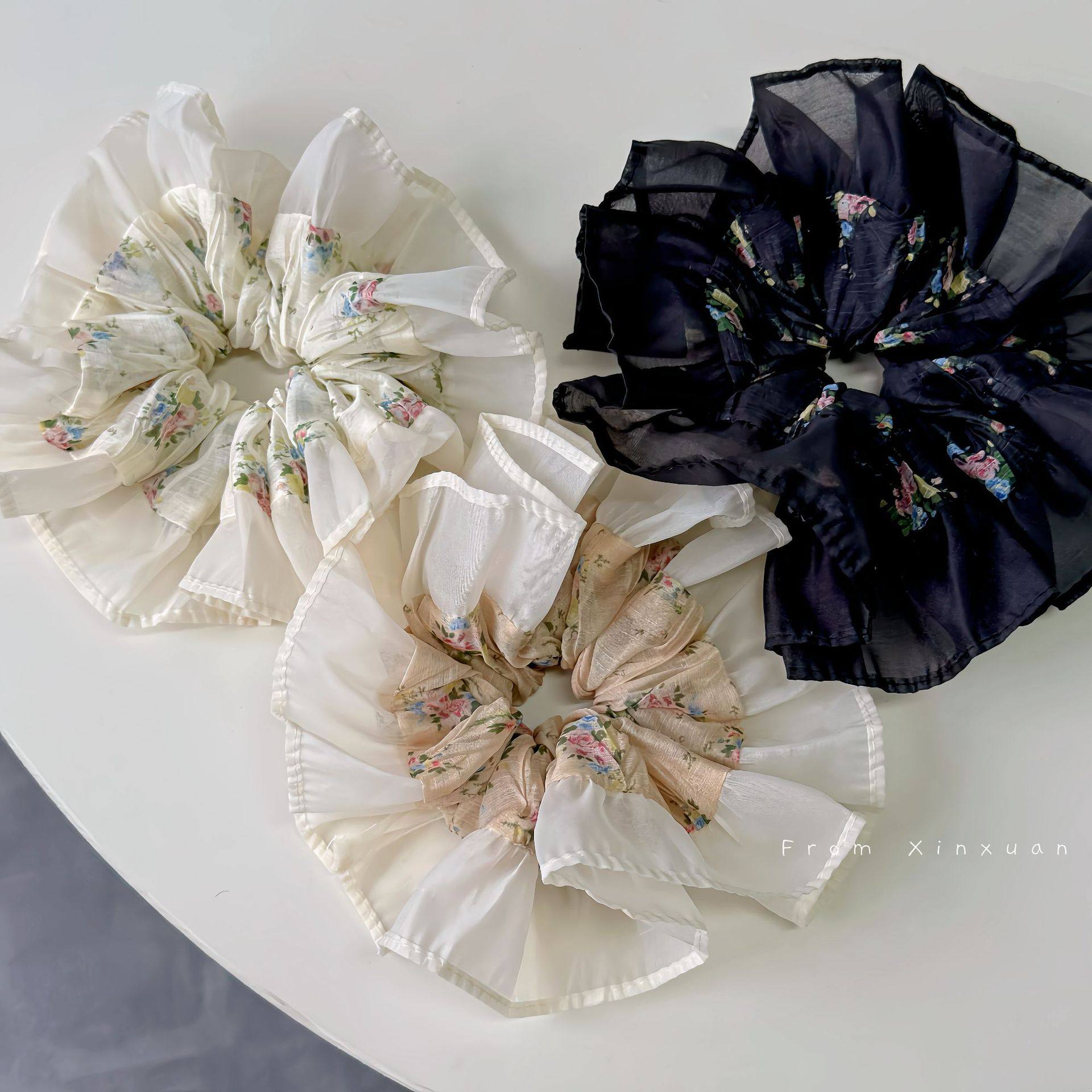 韩系小清新碎花蕾丝木耳边大肠发圈2026春夏新款甜美气质扎发头绳,饰品/流行首饰/时尚饰品新,发饰,淘宝优惠券,粉丝福利购,淘宝优惠卷