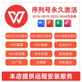 转换VBA宏 系列号PDF编辑格式 WPS2025专业企业版 永久激活使用安装