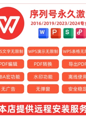WPS2025专业企业版永久激活使用安装系列号PDF编辑格式转换VBA宏