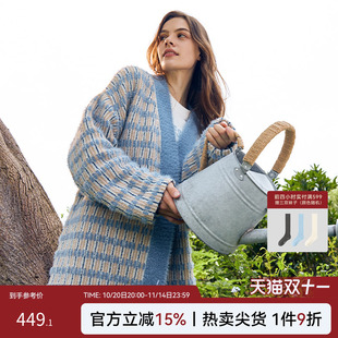 sofu高端半边绒仿貂毛睡袍女休闲家居服2025秋冬新品 加绒加厚晨袍