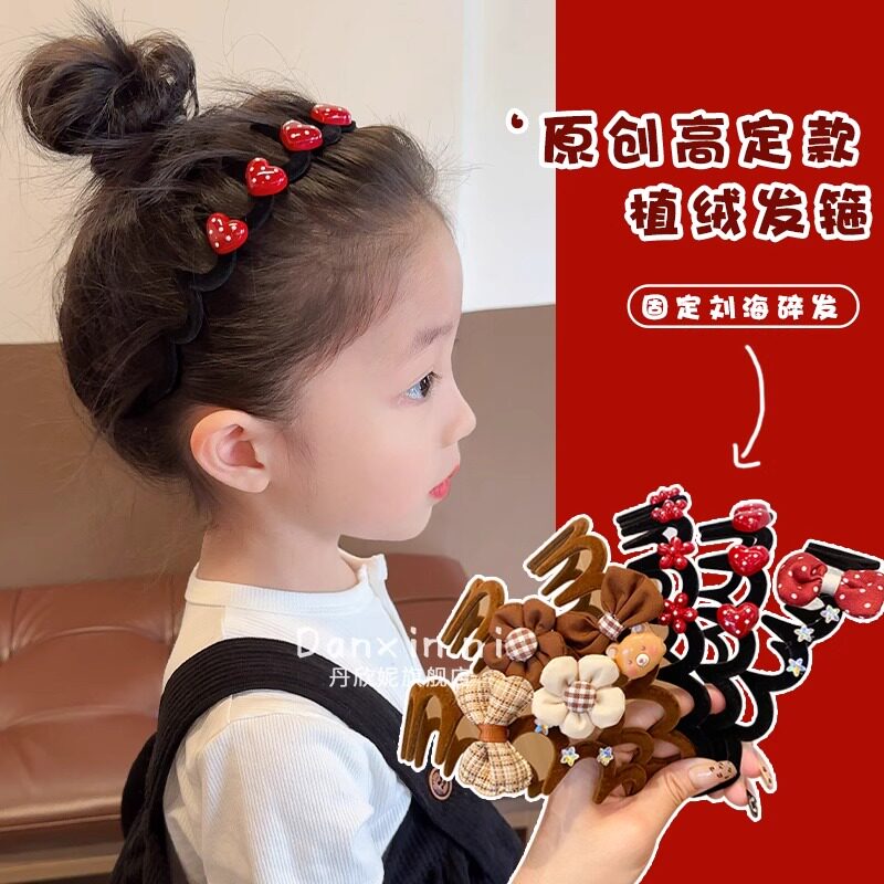 儿童奶咖不勒头防滑发箍女童神器
