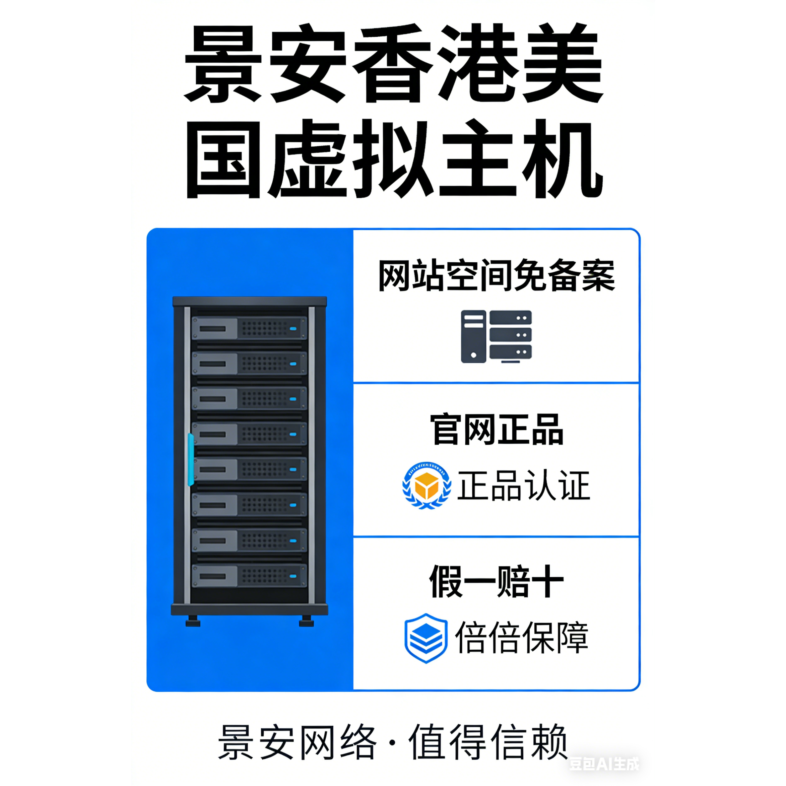 景安快云香港美国虚拟主机网站空间免备案