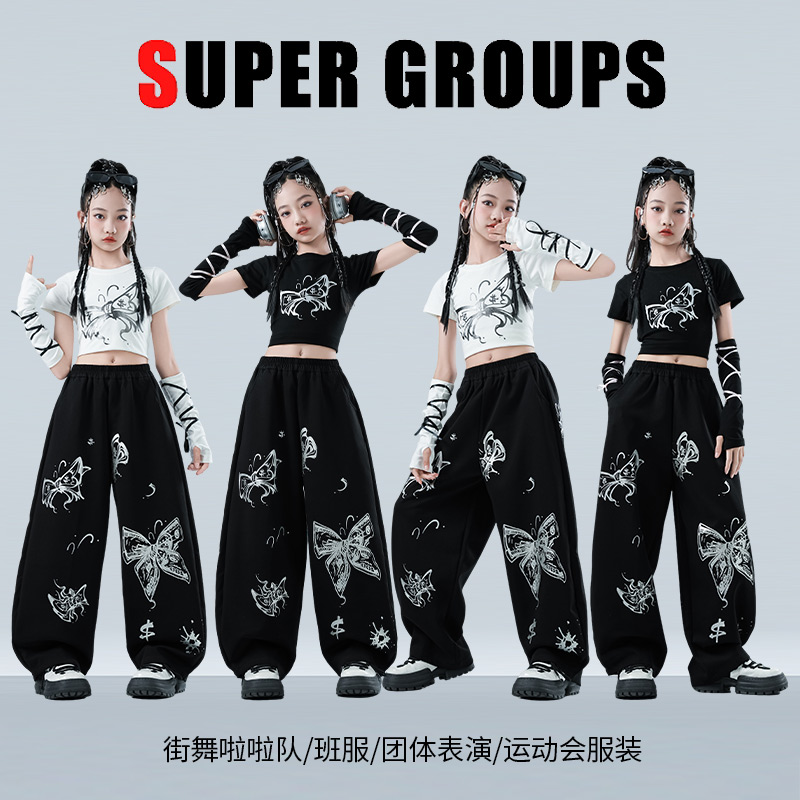 女童夏季多巴胺爵士舞街舞潮童装