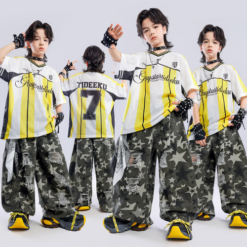 儿童嘻哈爵士街舞演出服套装