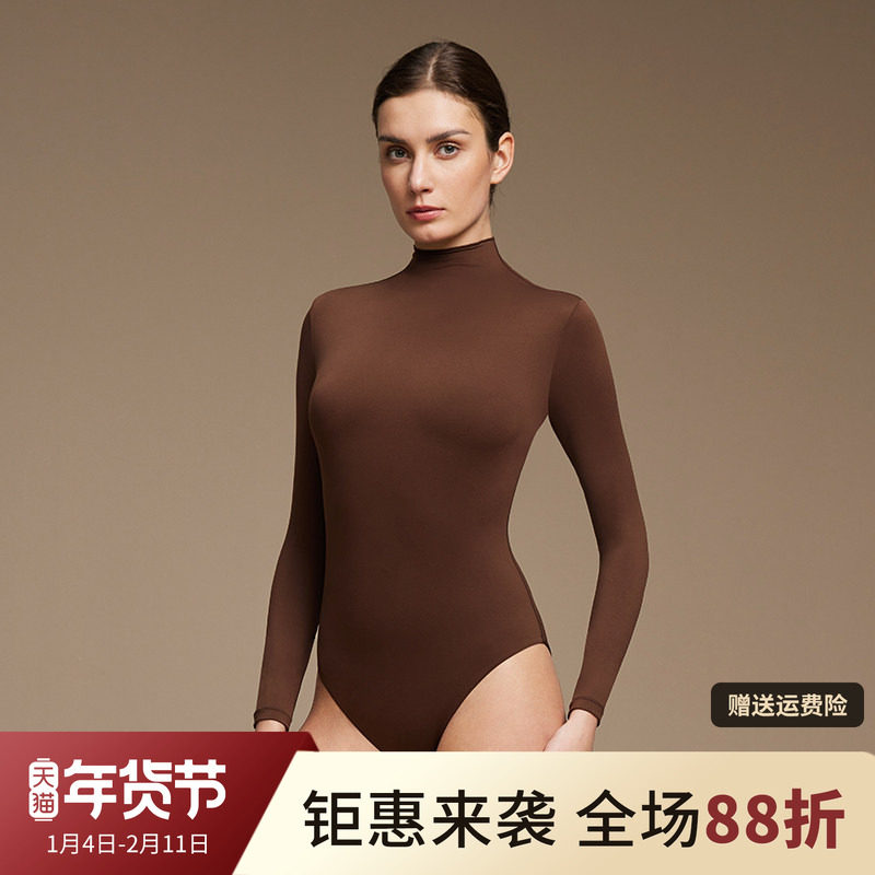 魅外欧美风紧身弹力高领长袖连体衣女百搭纯色修身打底衫T恤上衣,女士内衣/男士内衣/家居服,塑身连体衣,淘宝优惠券,粉丝福利购,淘宝优惠卷