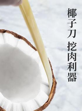 和美开椰子取肉器椰肉牛角软刀椰子蛋椰青脱壳工具天然牛角椰子刀