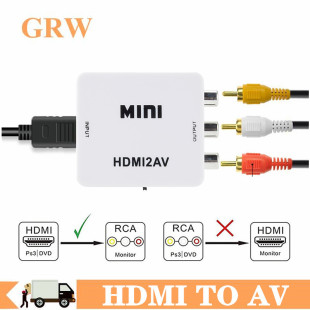 hdmi转av转换器 hdmi to av高清转换线1080P hdmi to rca HDMI2AV