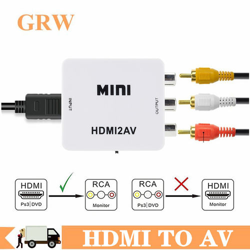 hdmi转av转换器 hdmi to av高清转换线1080P hdmi to rca HDMI2AV