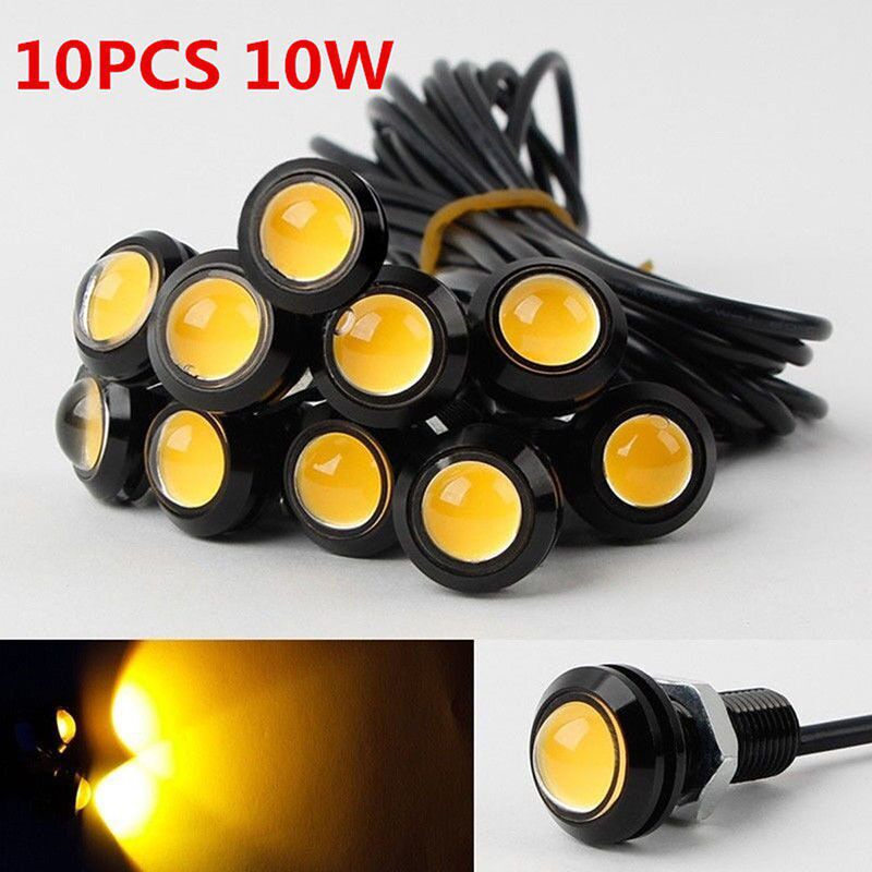鹰眼灯汽车led灯泡 摩托车18MM鹰眼灯 超薄鹰眼 防水 琥珀色