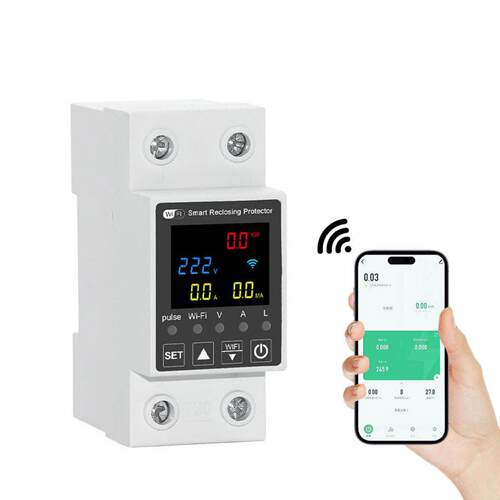 2P 63A 涂鸦 APP WiFi智能漏电过欠压保护继电器开关断路器