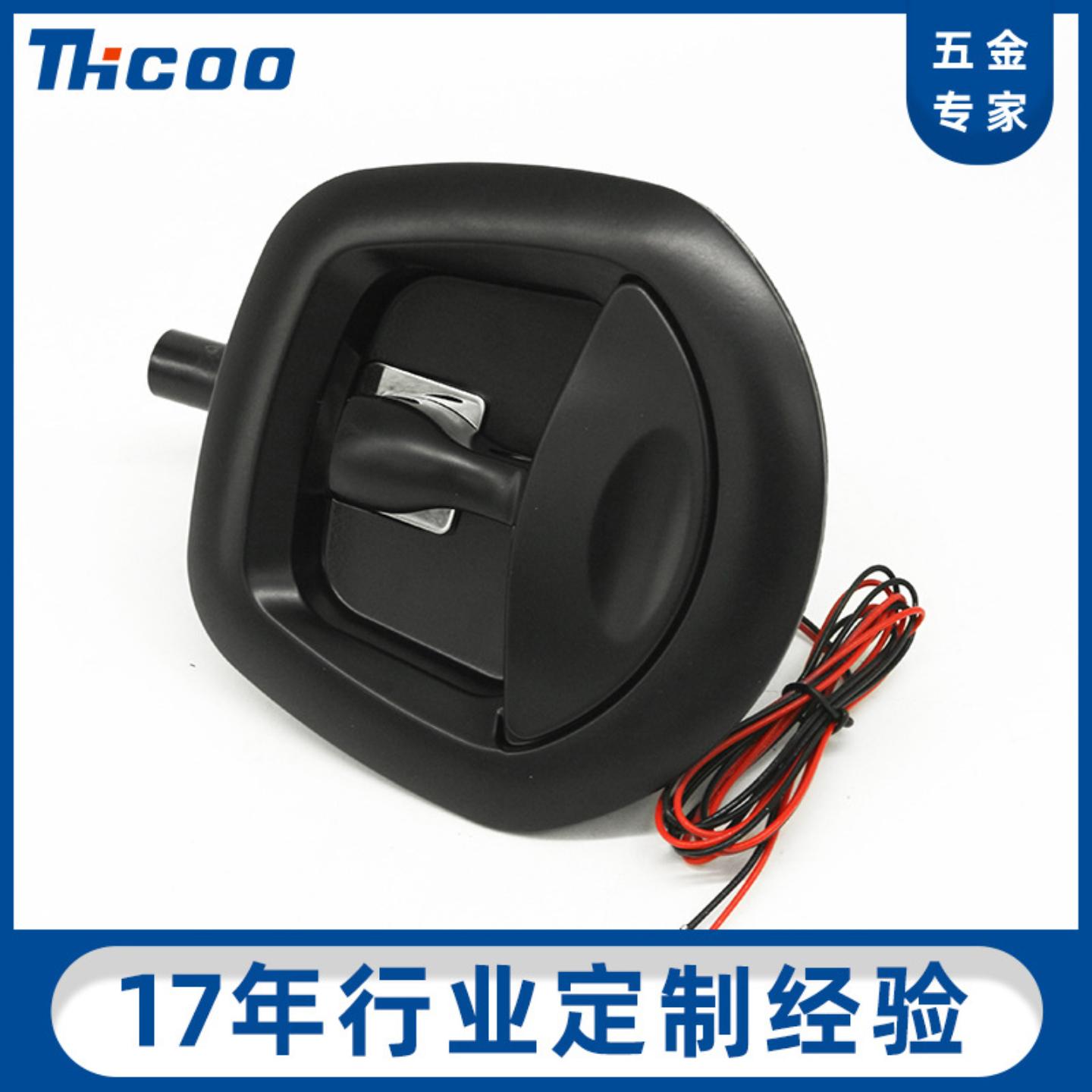 挂锁型T把手可调式压紧锁 特种车工具箱锌合金鱼尾锁 A7892-4