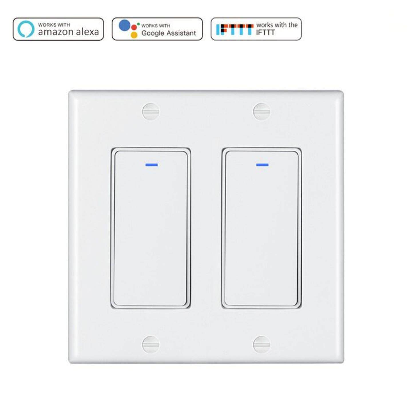 美规wifi远程控制一路双开智能开关手机语音定时按键智能wifi开关