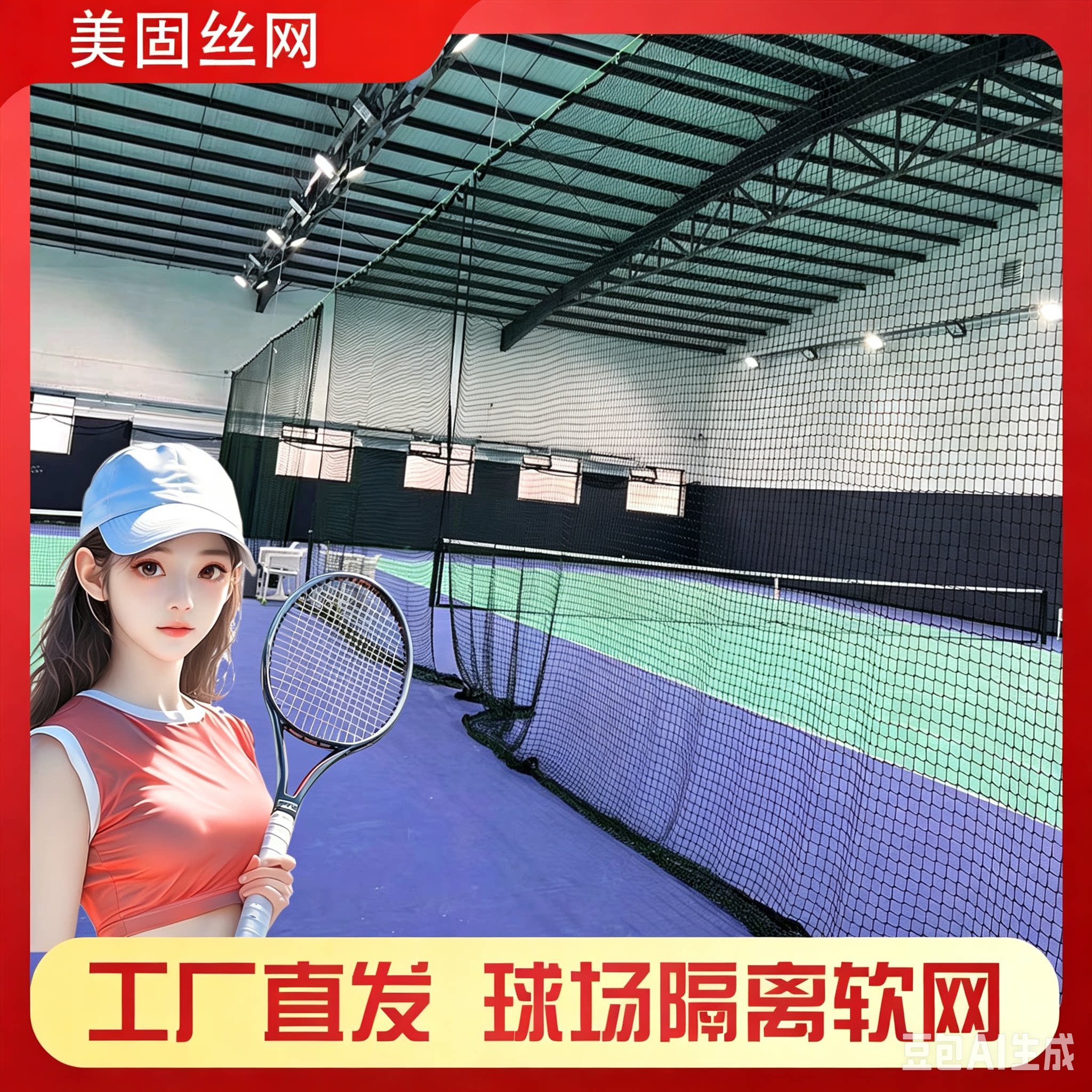 聚乙烯绳网高尔夫小网孔防护网