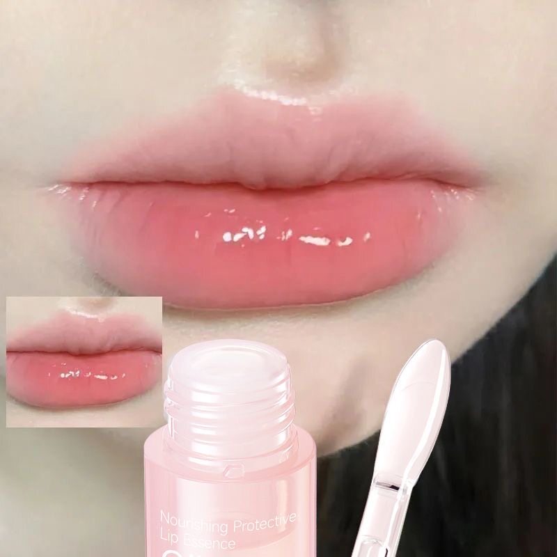 白桃味护唇油保湿滋润补水防干裂唇乳女唇釉滋润透明无色唇蜜唇膏