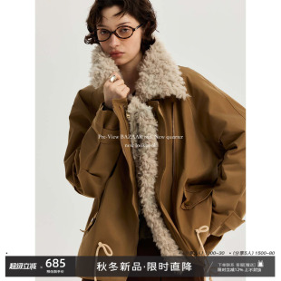 RED芭莎红 BAZAAR 百搭人工皮草一衣多穿保暖外套 孟子义同款